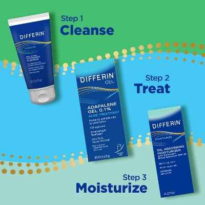Differin Oil Absorbing Moisturizer with Sunscreen Broad-Spectrum UVA/UVB SPF 30 4oz - New