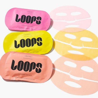 LOOPS Glow Gang Facial Mask 3ct/1.18oz - New by This is Beauty US