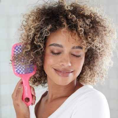 UNbrush Detangler Hair Brush Neon Pink - New
