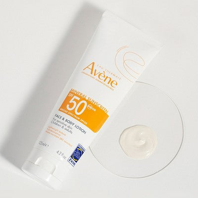 Avene Mineral Face and Body Sunscreen Zinc Oxide SPF50 4.2oz - Imperfect Container DestGlow