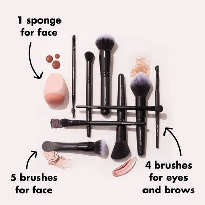 e.l.f. Ten Out of Ten Makeup Brush Set 10ct - New by This is Beauty US