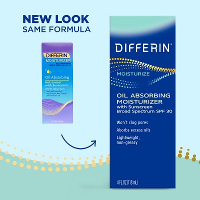 Differin Oil Absorbing Moisturizer with Sunscreen Broad-Spectrum UVA/UVB SPF 30 4oz - New by This is Beauty US