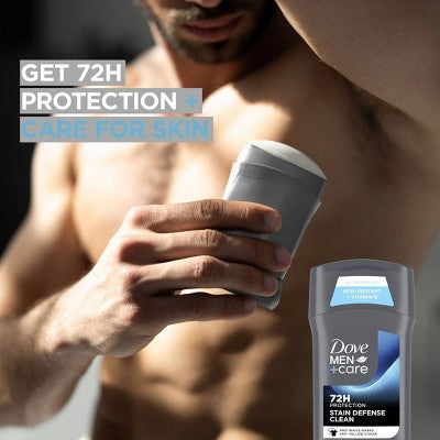 Dove Men+Care 72hr Antiperspirant & Deodorant Stick Stain Defense Clean 2.7oz/2ct - New DestGlow