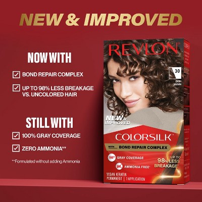 Revlon ColorSilk Permanent Hair Color with Bond Repair Complex 41 Medium Brown 4.4 fl oz - Imperfect Box by This is Beauty US
