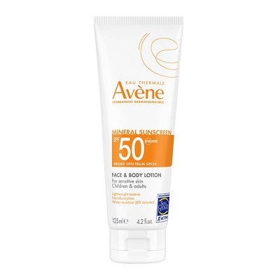 Avene Mineral Face and Body Sunscreen Zinc Oxide SPF50 4.2oz - Imperfect Container DestGlow