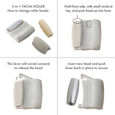Tweezerman 3-in-1 Skin Revival Roller Kit - New - DestGlow
