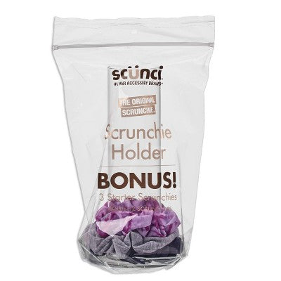 scunci Hair Accessories Scrunchies and Hair Ties Organizer with 3 Bonus Scrunchies 4pcs set - New by This is Beauty US