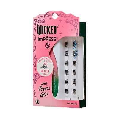 KISS Products Wicked X imPRESS Press-On Self Adhesive False Eyelashes Ozspresso 12ct - New
