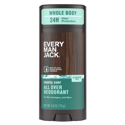 Every Man Jack All Over Solid Deodorant Coastal Surf - 2.6oz by This is Beauty US
