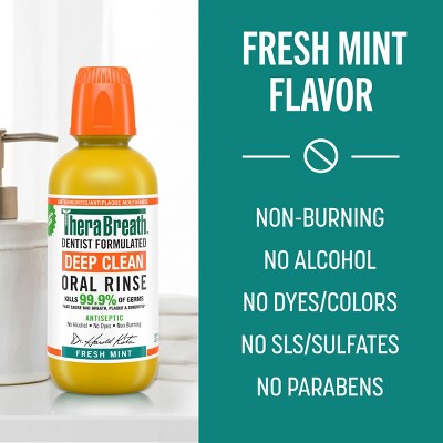 TheraBreath Deep Clean Mouthwash Fresh Mint 16 fl oz - New by This is Beauty US