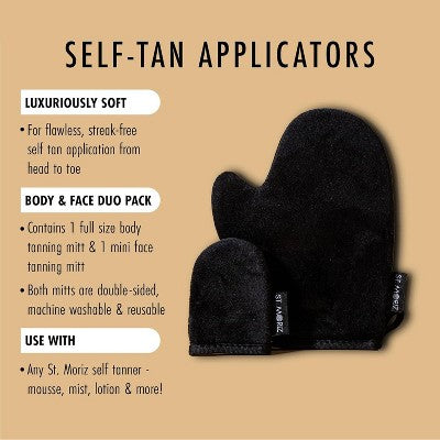 St. Moriz Double Mitt Face & Body Self Tanner - New - DestGlow