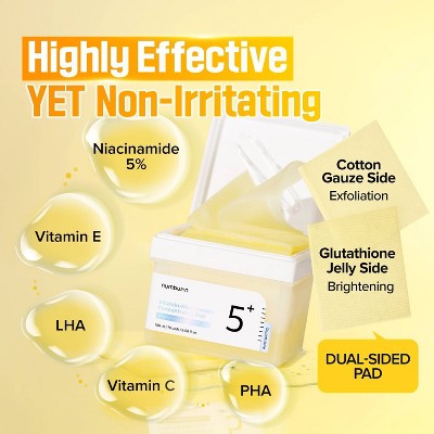 numbuzin No.5+ Glutathione Vitamin Concentrated Toner Pads 70ct - New by This is Beauty US