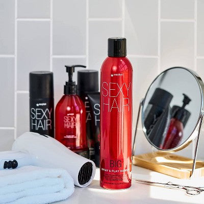 Sexy Hair Spray and Play Harder Hairspray 10oz - Missing Lid