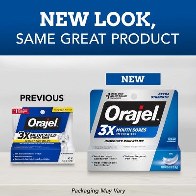 Orajel 3x Medicated Mouth Sores Gel 0.42oz - New by This is Beauty US