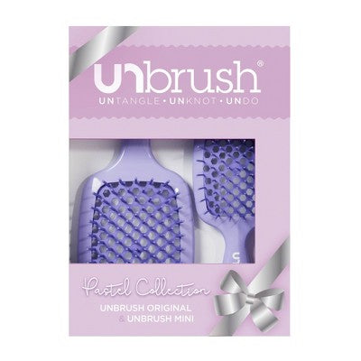 UNbrush Detangling Hair Brush Set 2pk Lilac Light Purple - Imperfect Box by This is Beauty US
