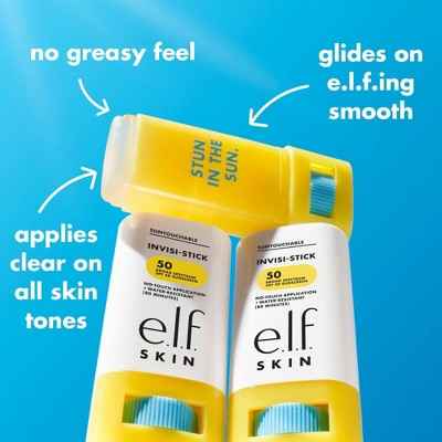 e.l.f. Suntouchable Invisi-Stick Sunscreens SPF 50 0.63oz - Imperfect Box