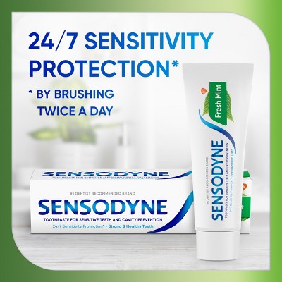 Sensodyne Fresh Mint Sensitivity Protection 2pk Toothpaste - Imperfect Box by This is Beauty US