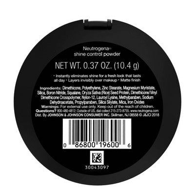 Neutrogena Shine Control Mattifying Face Powder Light Beige 0.37oz - Imperfect Container by This is Beauty US