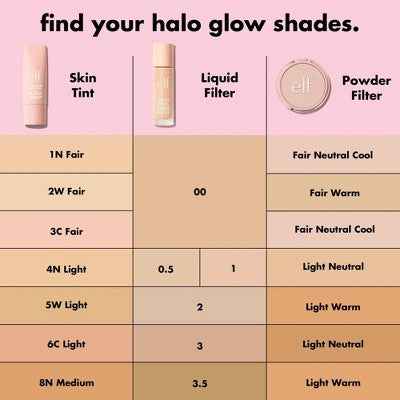 e.l.f. Halo Glow Liquid Filter Highlighter 1 Fair 1.06 fl oz - New