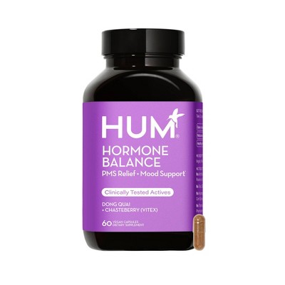HUM Nutrition Hormone Balance for PMS Relief & Mood Support Vegan Capsules 60ct - New by This is Beauty US