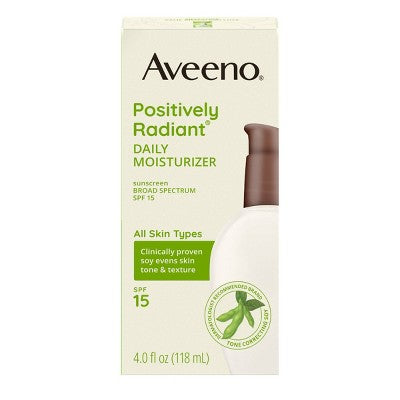 Aveeno Positively Radiant Daily Face Moisturizer SPF15 4oz - Imperfect Box by This is Beauty US