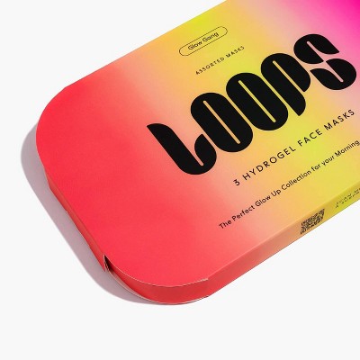 LOOPS Glow Gang Facial Mask 3ct/1.18oz - New by This is Beauty US