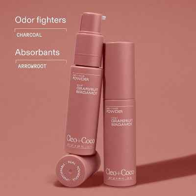cleo+coco. Body and Hair Antiperspirants and Deodorant Powder Grapefruit Bergamot 0.88oz - New