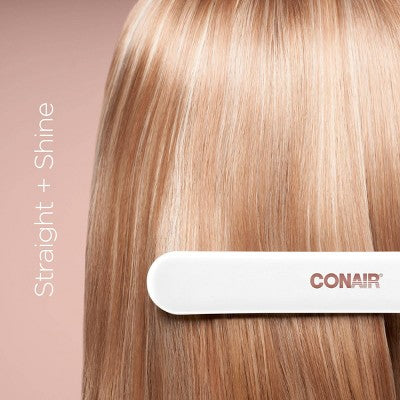 Conair Double Ceramic Flat Iron White 1" - Imperfect Box by This is Beauty US