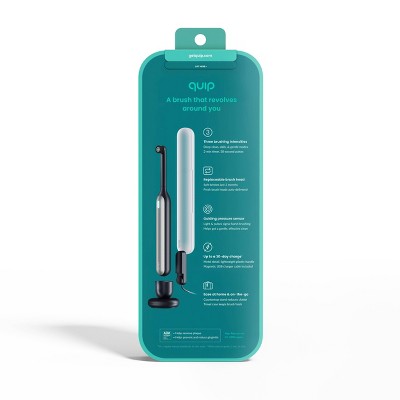 quip Rev Oscillating Rechargeable Electric Toothbrush Black/Silver - Imperfect Box by This is Beauty US