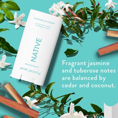 Native Solid Deodorant for Women & Men Jasmine & Cedar Aluminum-Free 2.65oz - New by This is Beauty US