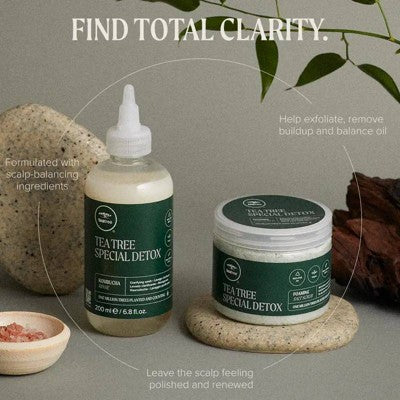 Tea Tree Special Detox Foaming Salt Hair Scrub 6.5oz - New - DestGlow