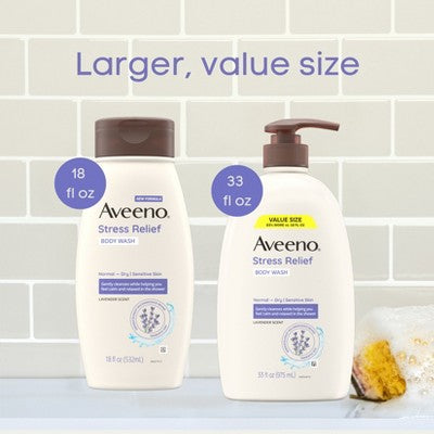Aveeno Stress Relief Body Wash with Lavender & Chamomile 33oz - New by This is Beauty US