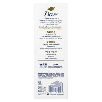 Dove Beauty Sensitive Skin Beauty Bar Soap 12pk/3.75oz each - Imperfect Box by This is Beauty US