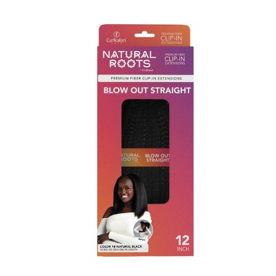 Curlkalon Blow Out Straight 12 inch Clip-In Natural Black Hair Extensions 9ct - Imperfect Box by This is Beauty US