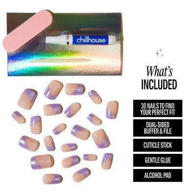 Chillhouse Chill Tips Press-On Fake Nails AI Supernova 24ct - Imperfect Box by This is Beauty US