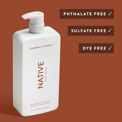 Native Sulfate Free Body Wash Coconut; Vanilla 36 fl oz - Imperfect Container by This is Beauty US