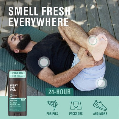 Every Man Jack All Over Solid Deodorant Coastal Surf - 2.6oz by This is Beauty US