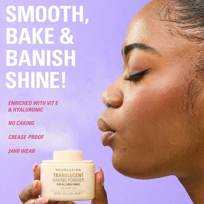 Makeup Revolution Loose Baking Powder Translucent 1.05oz - New