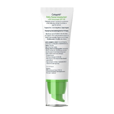 Cetaphil Daily Face Moisturizer Sunscreen SPF 50 1.7 fl oz - Imperfect Box
