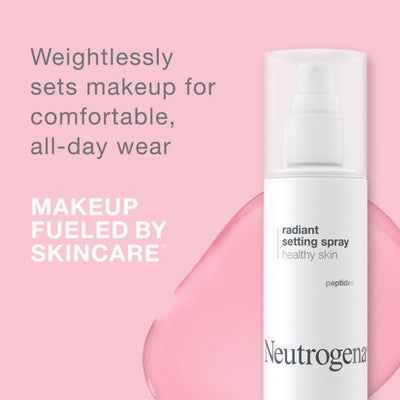 Neutrogena Healthy Skin Radiant Makeup Setting Spray with Antioxidants & Peptides 3.4 fl oz - Imperfect Container