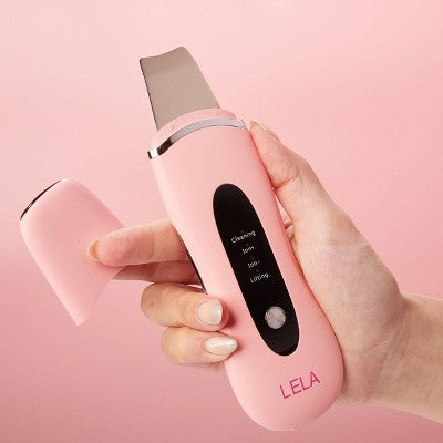 Spa Sciences LELA Ultrasonic Skin Scrubber Spatula Pink - New by This is Beauty US
