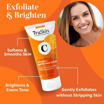 TruSkin Vitamin C Brightening Gentle Face Scrub 4oz - New by This is Beauty US