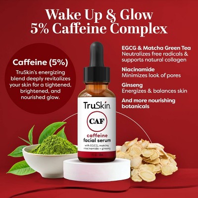 TruSkin Caffeine Facial Serum with Matcha Green Tea and Ginseng 1 fl oz - New by This is Beauty US
