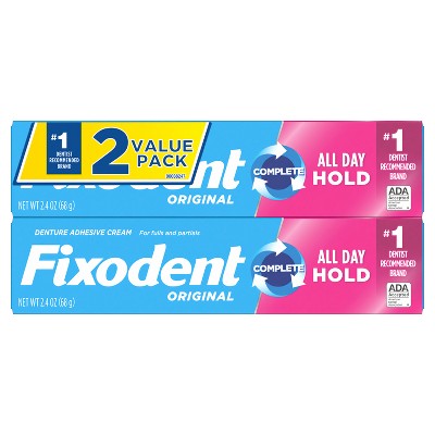 Fixodent Complete Original Denture Adhesive Cream 2.4oz/2pk - Imperfect Box by This is Beauty US