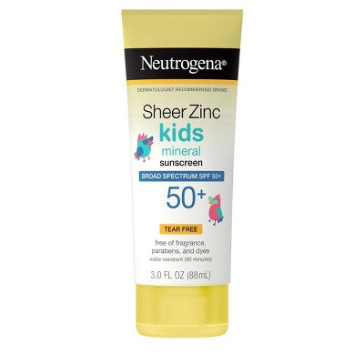 Neutrogena Sheer Zinc Kids Sunscreen Lotion SPF 50 3 fl oz - New by This is Beauty US