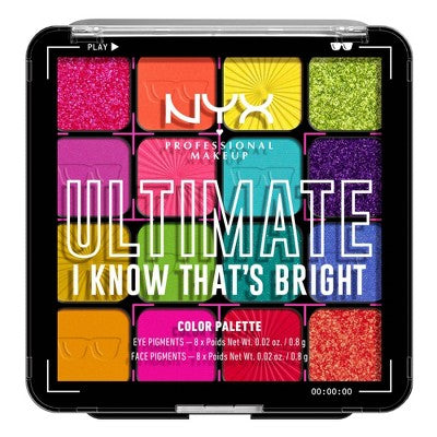 NYX Professional Makeup Ultimate Eyeshadow Palette Bright 0.32 oz - Imperfect Container by This is Beauty US