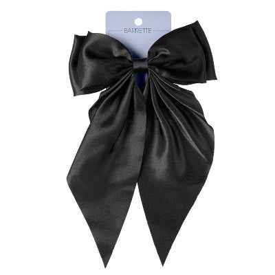 scunci Elite Large Bow Barrette Hair Clip Black - Imperfect Box