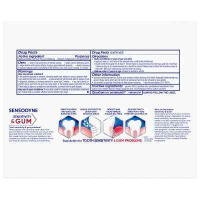 Sensodyne Sensitivity Gum and Enamel Mint Toothpaste 2.3oz/3pk - Imperfect Box by This is Beauty US