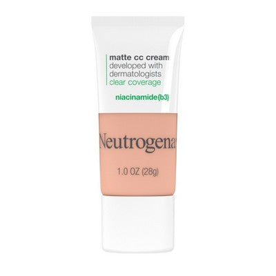 Neutrogena Clear Coverage Flawless Matte Color Correcting Cream, Full-Coverage 3.0 Vanilla - New by This is Beauty US