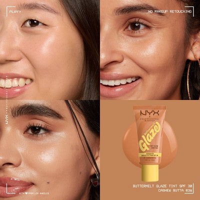NYX Professional Makeup Buttermelt Glaze Skin Tint with SPF 30 Cashew Butta 1.01 fl oz - Imperfect Container by This is Beauty US